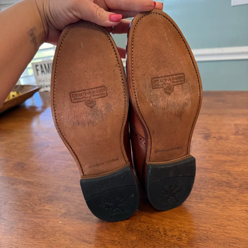 Stacy Adams Maxwell Tan Leather Chukka Boots size 10.5 brown